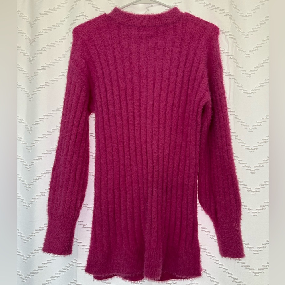 Hippie Rose Magenta Turtleneck Sweater - Picture 3 of 3